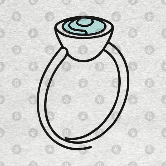 A Line art of a mood ring by design/you/love